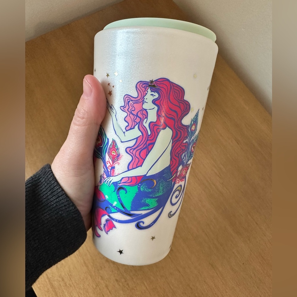 Starbucks 2024 Winter, Pink Siren Mermaid Ceramic Tumbler NEW, READ DETAILS